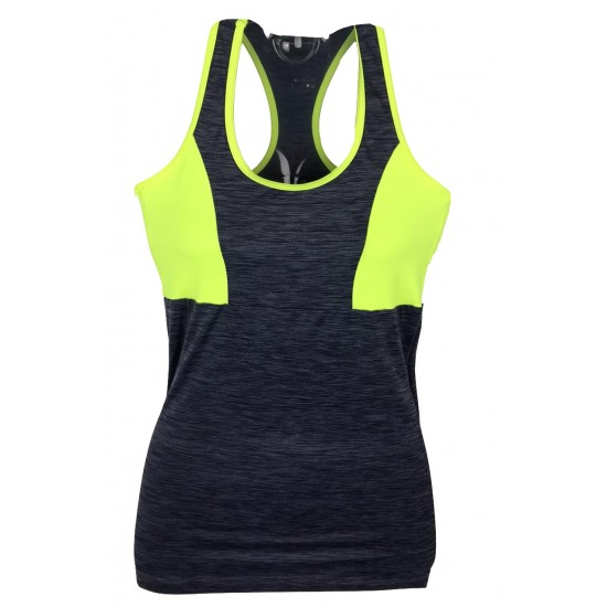 REGATA TRINYS TANK TOP MESCLA - MESCLA/LIME GREEN